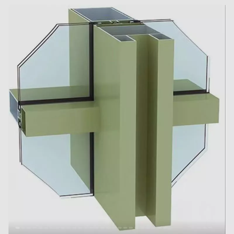 Welk materiaal is het gordijnwandprofiel?